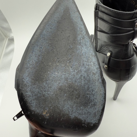 INSANE YSL MOTO BUCKLED STRAPPY ANKLE BOOTIES SIZE 40.5 - Picture 10 of 10